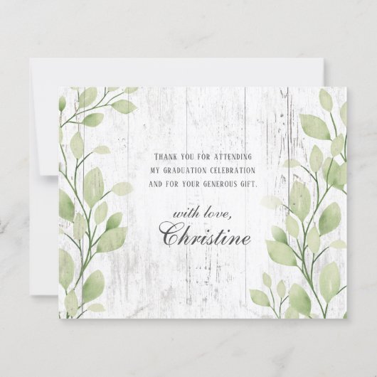 Roze Truck Rustic Afstuderen Hartelijk dank (Achterkant)