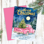  Roze Truck Vakantie Kaarten