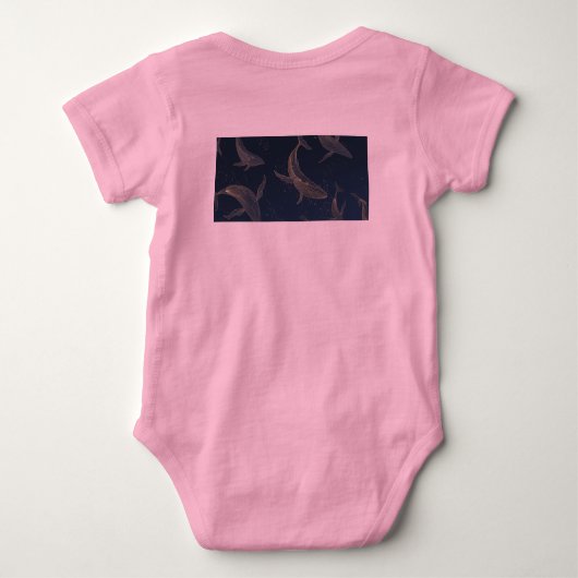 Roze trui baby pak ontwerp romper (Achterkant)