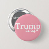 Roze Trump 2024 campagne Ronde Button 5,7 Cm (Voorkant /achterkant)