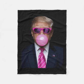 Roze Trump Bubble Gum 2024 Stem President Funny Cu Fleece Deken