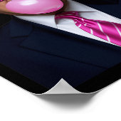 Roze Trump Bubble Gum 2024 Stem President Funny Cu Poster (Hoek)