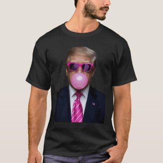 Roze Trump Bubble Gum 2024 Stem President Funny Cu T-shirt
