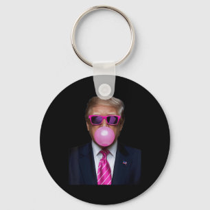 Roze Trump Bubble Gum Gift 2024 Stem President Fun Sleutelhanger
