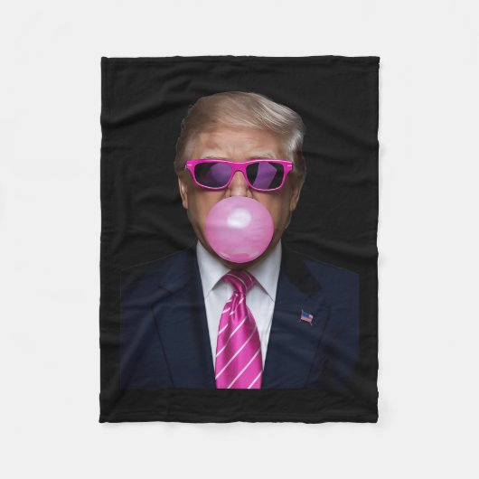Roze Trump Bubble Gum Shirt 2024 Stem President Fu Fleece Deken (Voorkant)
