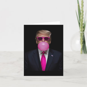 Roze Trump Bubble Gum Shirt 2024 Stem President Fu Kaart