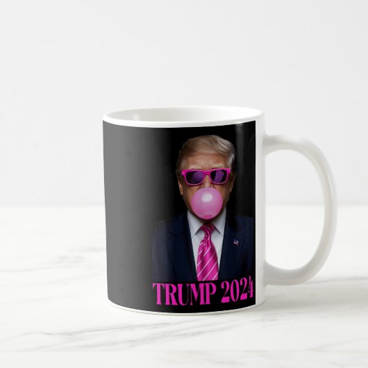Roze Trumpbubble Gum 2024 Stem President Funny Cut Koffiemok (Rechts)