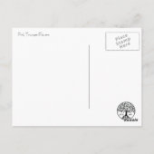 Roze Trumpet Flowers Briefkaart (Achterkant)