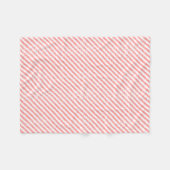 Roze trunge striped Patroon Fleece Deken (Voorkant (Horizontaal))