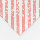 Roze trunge striped Patroon Fleece Deken (Hoek)