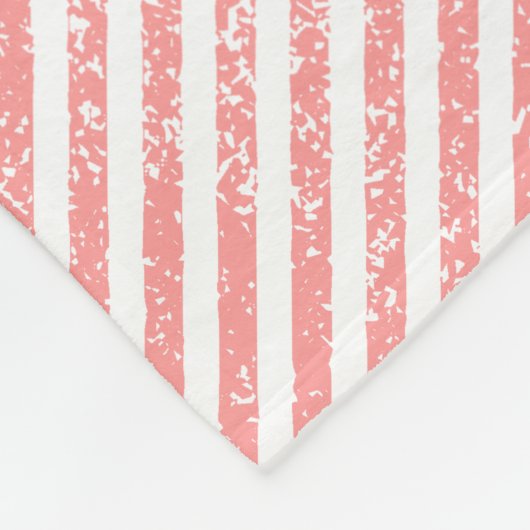 Roze trunge striped Patroon Fleece Deken (Hoek)