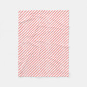 Roze trunge striped Patroon Fleece Deken (Voorkant)