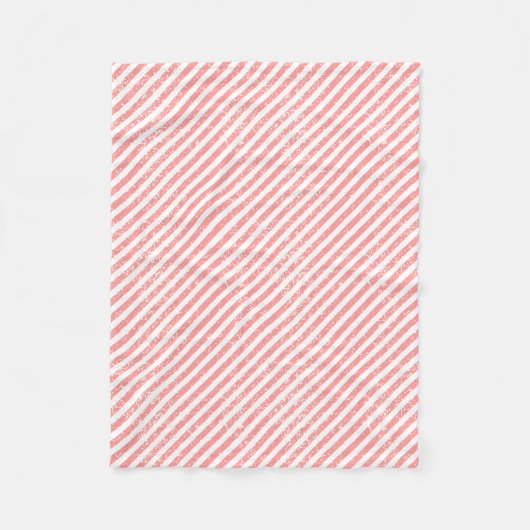 Roze trunge striped Patroon Fleece Deken (Voorkant)