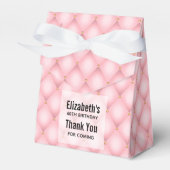 Roze Tufted Diamond Patroon Verjaardag Dank u Bedankdoosjes (Voorkant Zijde)