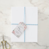 Roze Tuin Baby Shower Bedank Tag Cadeaulabel (Met Touw)