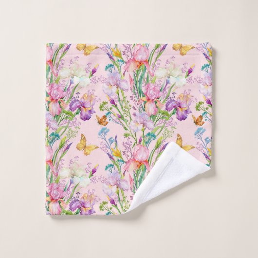 Roze tuin bad handdoek (Wasdoekje)