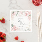 Roze Tuin Bloemen Baby showers servetten (Insitu)