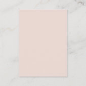 Roze Tuin Bloemen QR Code Huwelijk RSVP Informatiekaartje (Achterkant)