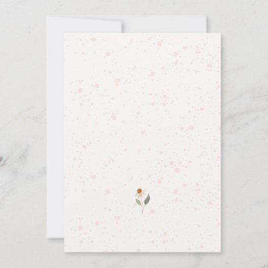 Roze Tuin Bloemen Vrijgezellenfeest Kaart (Achterkant)