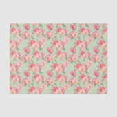  roze tuin bloemen Waterverf Tissuepapier (Voorkant)