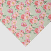  roze tuin bloemen Waterverf Tissuepapier (Detail)