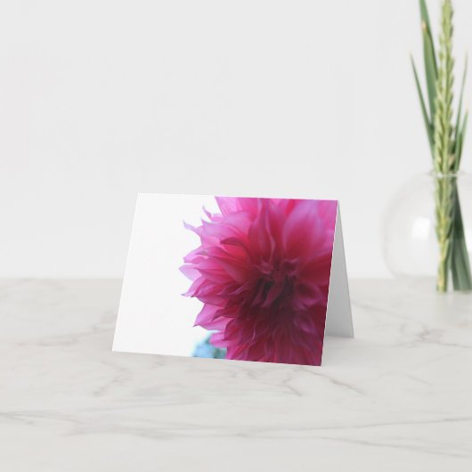 Roze Tuin Dahlia Feestdagen Kaart (Voorkant)