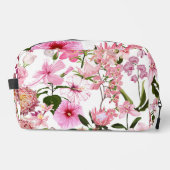 Roze tuin en tropische bloemen illustratie. toilettasje (Voorkant)