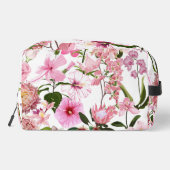 Roze tuin en tropische bloemen illustratie. toilettasje (Achterkant)