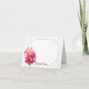 Roze Tuin Lattice Jubileum Dank u Bedankkaart