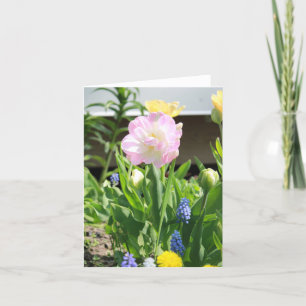 Roze Tuin Moederdag Bloemen Feestdagen Kaart