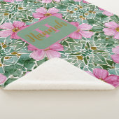 Roze Tuin Mozaïek Sherpa Deken (3/4)