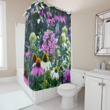 Roze tuin Phlox Landschap met kloonbloemen