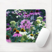 Roze tuin Phlox Landschap met kloonbloemen Muismat (Met muis)