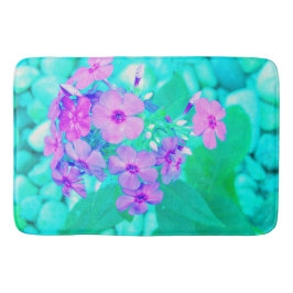  roze tuin Plotselinge lak Bloem op aquamarine Badmat