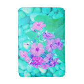 roze tuin Plotselinge lak Bloem op aquamarine Badmat (Voorkant Verticaal)