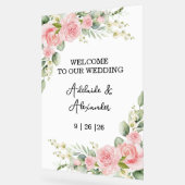 Roze tuin Roos bruiloft Acryl Bord (Hoek)