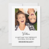 Roze Tuin Roos Bruiloft Bruidsmeisje Voorstelkaart Kaart (Voorkant)