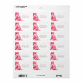 Roze Tuin Rozen Adreslabel Etiket (Full Sheet)