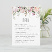 Roze Tuin Rozen Luncheon of Douche Menu (Staand voorkant)
