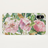 Roze tuin Rozen Waterverf iPhone / iPad case (Achterkant (horizontaal))