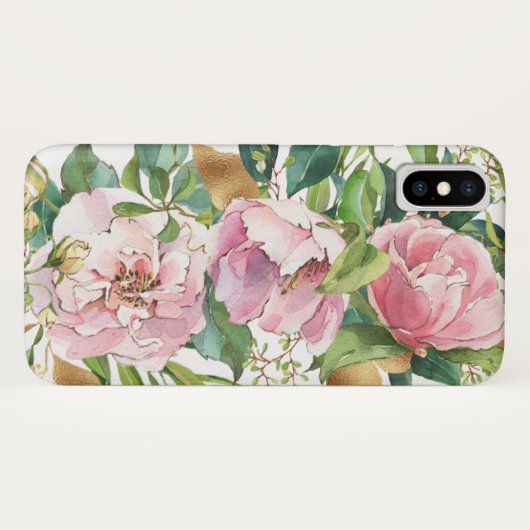 Roze tuin Rozen Waterverf iPhone / iPad case (Achterkant (horizontaal))