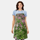 Roze Tuin Schort met Wilde Bloemen (Gedragen)