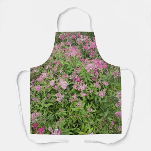 Roze Tuin Schort met Wilde Bloemen (Voorkant)