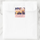 Roze Tuin Tulpen - geurkaars of zeep label (Tas)