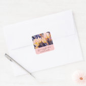 Roze Tuin Tulpen - geurkaars of zeep label (Envelop)