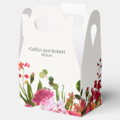 Roze Tuin Waterverf Bloemen Bruiloft Bedankdoosjes (Geopend)