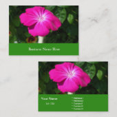 roze tuinbloem visitekaartje (Voorkant / Achterkant)