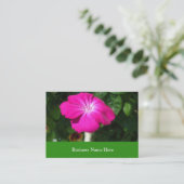 roze tuinbloem visitekaartje (Staand voorkant)