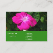 roze tuinbloem visitekaartje (Achterkant)