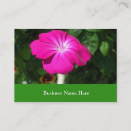 roze tuinbloem visitekaartje